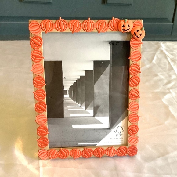 5x7 Jack o lantern picture frame - Picture 1 of 6